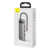 Baseus Hub USB-C Metal Gleam 8w1 HDMI RJ45 SD TF