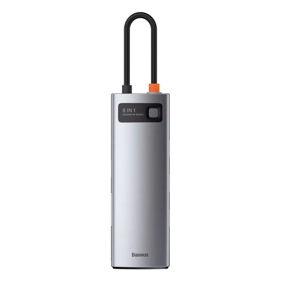 Baseus Hub USB-C Metal Gleam 8w1 HDMI RJ45 SD TF