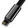 Kabel Baseus Tungsten Gold USB-A–Lightning 2,4A 1 m czarny
