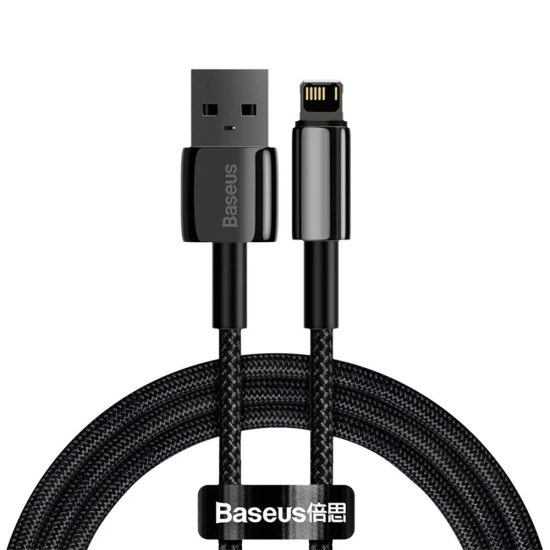 Kabel Baseus USB-A–Lightning 1 m czarny – produkt w dokładnym wariancie wskazanym kodem 6953156204959, zgodny z opisem k