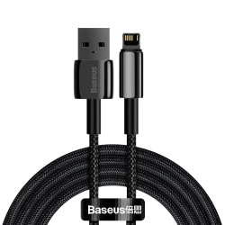 Kabel Baseus Tungsten Gold USB-A–Lightning 2,4A 2 m czarny