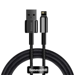 Baseus CALWJ-A01 USB-A – Lightning 2,4A 2,0 m czarny – przewód ze złączami USB-A – Lightning w kolorze czarny.