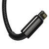 Kabel Baseus Tungsten 3w1 USB-A 3,5A 1,5 m czarny