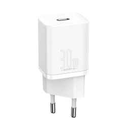 Baseus Super Si ładowarka sieciowa 30W USB-C biała — wariant produktu marki Baseus, kolor biały, moc do 30W.