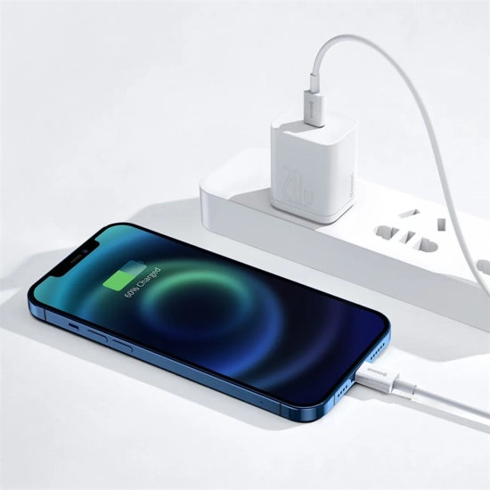 Baseus Kabel Superior PD USB-C–Lightning 20 W 0,25 m biały