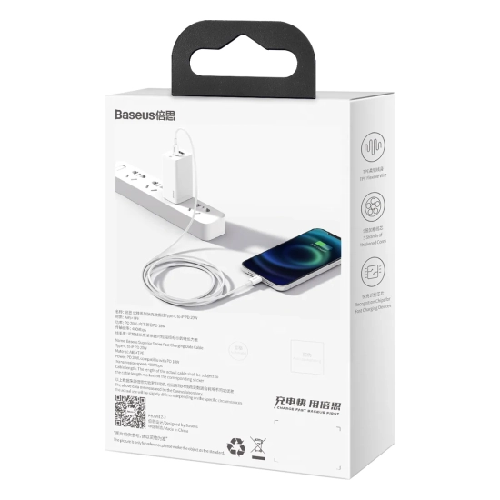 Baseus Superior CATLYS-C02 USB-C – Lightning 20 W 2,0 m biały