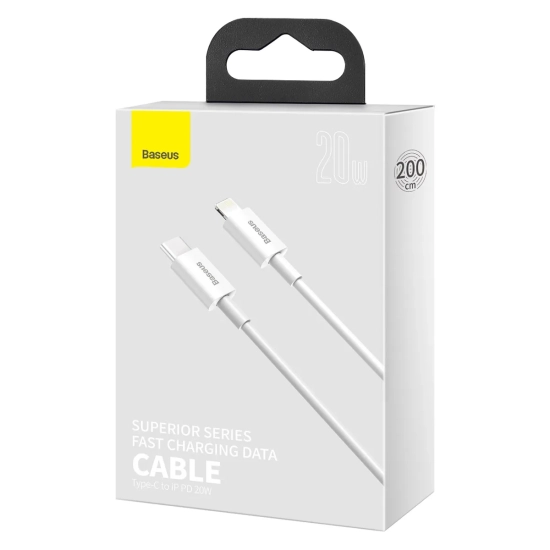 Baseus Superior CATLYS-C02 USB-C – Lightning 20 W 2,0 m biały