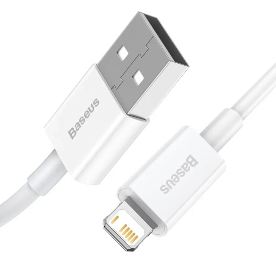 Kabel Baseus Superior USB-A – Lightning 2,4A 0,25 m biały