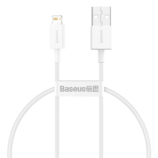 Baseus Superior USB-A – Lightning 2,4A 25 cm biały – przewód ze złączami USB-A – Lightning w kolorze biały.