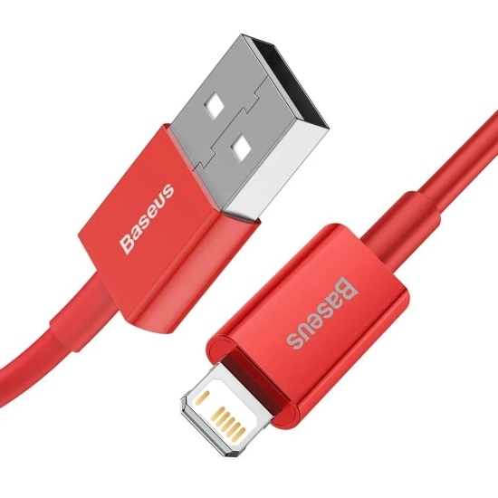 Kabel Baseus Superior USB-A–Lightning 2,4A 1 m czerwony