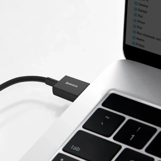 Baseus Superior USB-A – USB-C 66 W 1 m czarny