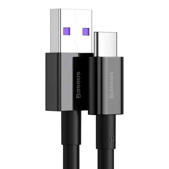 Baseus Superior USB-A – USB-C 66 W 1 m czarny
