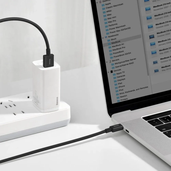 Baseus Superior USB-A – USB-C 66 W 1 m czarny