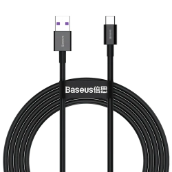 Kabel Baseus Superior CATYS-A01 USB-A–USB-C 66W 2 m czarny
