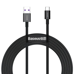 Baseus Superior CATYS-A01 USB-A – USB-C 66W 2,0 m czarny – przewód ze złączami USB-A – USB-C w kolorze czarny.