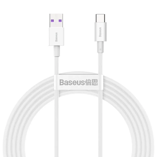 Kabel Baseus Superior USB-A–USB-C 66W 6A 2 m biały