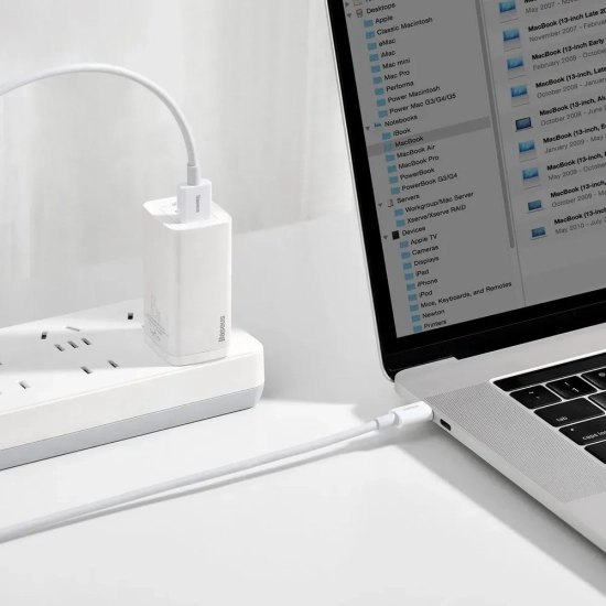 Kabel Baseus Superior USB-A–USB-C 66W 6A 2 m biały