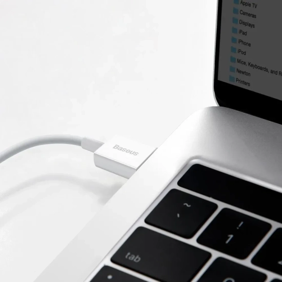 Kabel Baseus Superior USB-A–USB-C 66W 6A 2 m biały