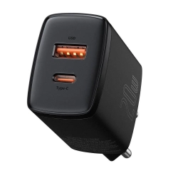 Baseus Compact ładowarka sieciowa 20W USB-C czarna — wariant produktu marki Baseus, kolor czarny, moc do 20W.