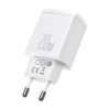 Baseus Ładowarka sieciowa Compact CCXJ-B02 20 W USB-C USB-A biała