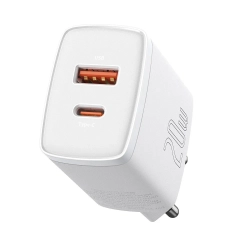 Ładowarka sieciowa Baseus Compact CCXJ-B02 20W USB-C USB-A biała – zdjęcie główne dokładnego wariantu produktu.