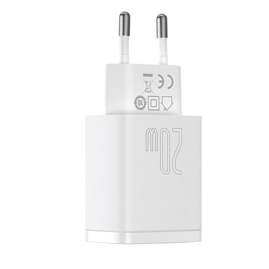 Baseus Ładowarka sieciowa Compact CCXJ-B02 20 W USB-C USB-A biała