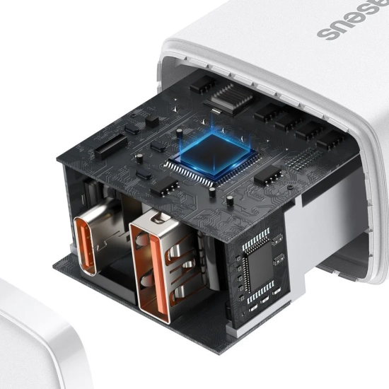 Baseus Ładowarka sieciowa Compact CCXJ-B02 20 W USB-C USB-A biała