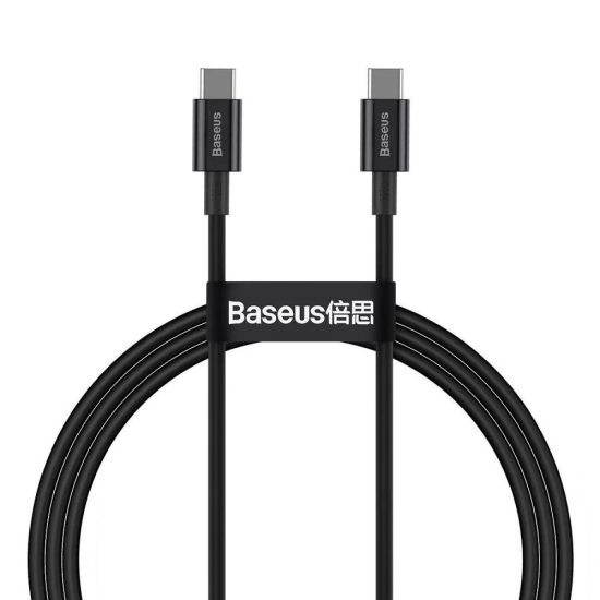 Baseus Superior USB-C – USB-C 100W 2 m czarny – przewód ze złączami USB-C – USB-C w kolorze czarny.
