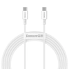 Baseus Superior USB-C – USB-C 100W 2 m biały – przewód ze złączami USB-C – USB-C w kolorze biały.