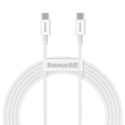 Baseus Superior USB-C – USB-C 100W 2 m biały – przewód ze złączami USB-C – USB-C w kolorze biały.
