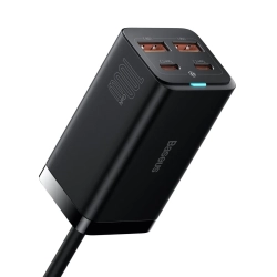 Baseus GaN3 Pro ładowarka sieciowa 100W 2x USB-C czarna — wariant produktu marki Baseus, kolor czarny, moc do 100W.