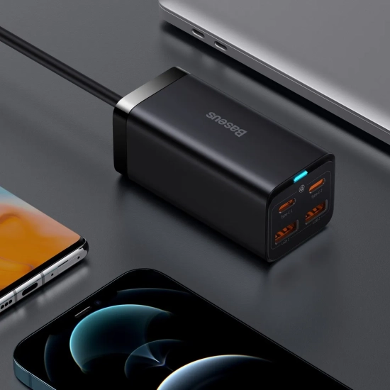 Baseus GaN3 Pro ładowarka sieciowa 100 W 2x USB-C czarna