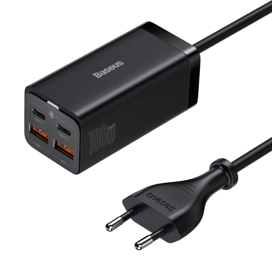 Baseus GaN3 Pro ładowarka sieciowa 100 W 2x USB-C czarna