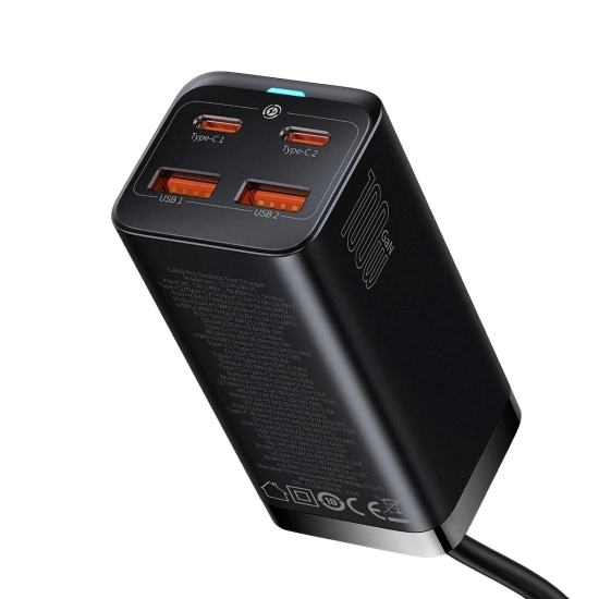 Baseus GaN3 Pro ładowarka sieciowa 100 W 2x USB-C czarna