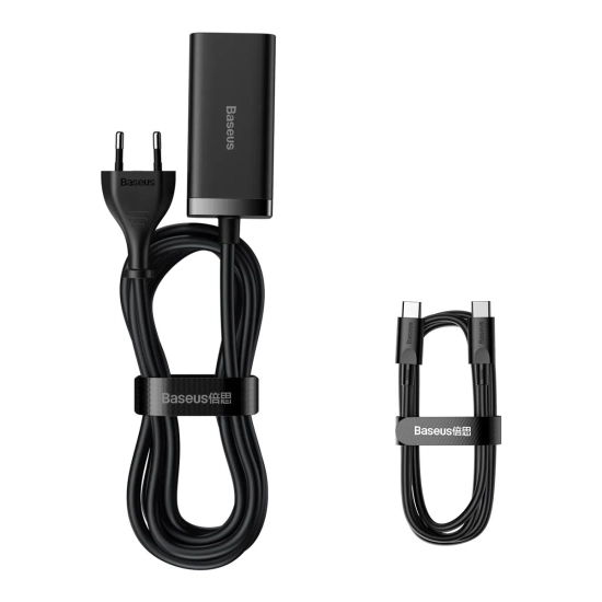 Baseus GaN3 Pro ładowarka sieciowa 100 W 2x USB-C czarna