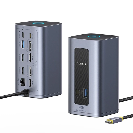 Stacja dokująca Baseus Nomos NU1 Air 12w1 USB-C szara
