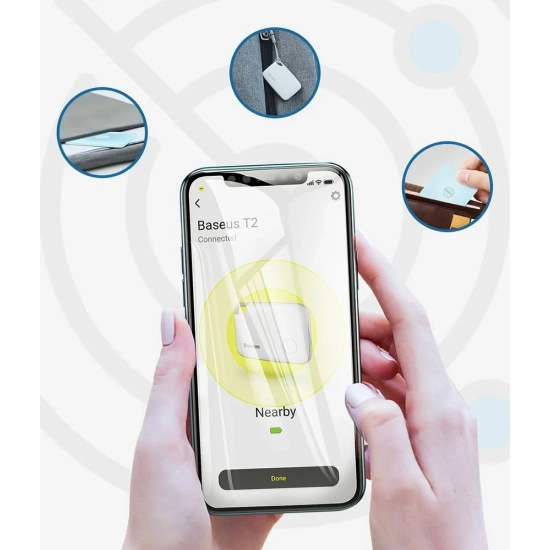 Baseus Lokalizator Bluetooth T2 mini biały