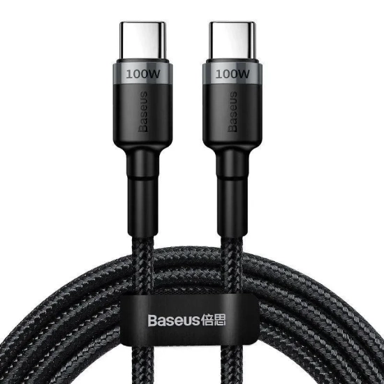 Kabel Baseus Cafule USB-C–USB-C 100W 5A 2 m szary