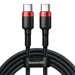 Kabel Baseus Cafule USB-C–USB-C 100W 5A 2 m czarno-czerwony