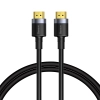 Czarny kabel Baseus Cafule CADKLF-E01 HDMI 2.0 o długości 1 m z dwoma męskimi wtykami HDMI.