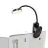 Baseus Lampka do czytania Mini LED z klipsem USB-C szara