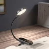 Baseus Lampka do czytania Mini LED z klipsem USB-C szara