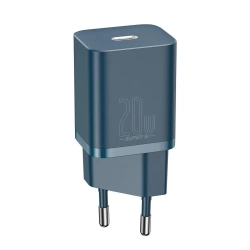 Baseus Super Si ładowarka sieciowa 20W USB-C niebieska — wariant produktu marki Baseus, kolor niebieski, moc do 20W.