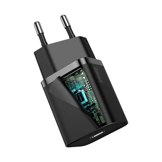 Baseus Super Si ładowarka sieciowa 20 W USB-C czarna