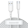 Baseus Simple Wisdom TZCATZJ-02 USB-A – USB-C 20W 1,5 m biały – przewód ze złączami USB-A – USB-C w kolorze biały.