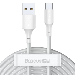Baseus Simple Wisdom TZCATZJ-02 USB-A – USB-C 20W 1,5 m biały – przewód ze złączami USB-A – USB-C w kolorze biały.