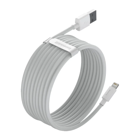Zestaw 2 kabli Baseus Simple Wisdom TZCALZJ-02 USB-A–Lightning 1,5 m