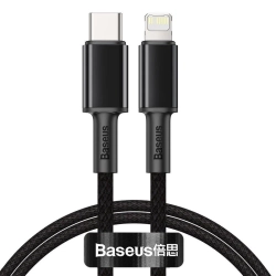 Baseus High Density CATLGD-01 USB-C – Lightning 20W 1,0 m czarny – przewód ze złączami USB-C – Lightning w kolorze czarn