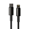 Kabel Baseus Tungsten Gold CATLWJ-01 USB-C–Lightning 20W 1 m czarny