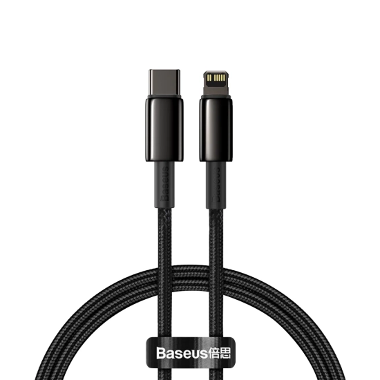 Baseus Tungsten Gold USB-C – Lightning 20 W 1 m czarny